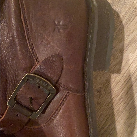 FRYE Veronica Short Mid Calf Boots - Dark Brown - Picture 7 of 7